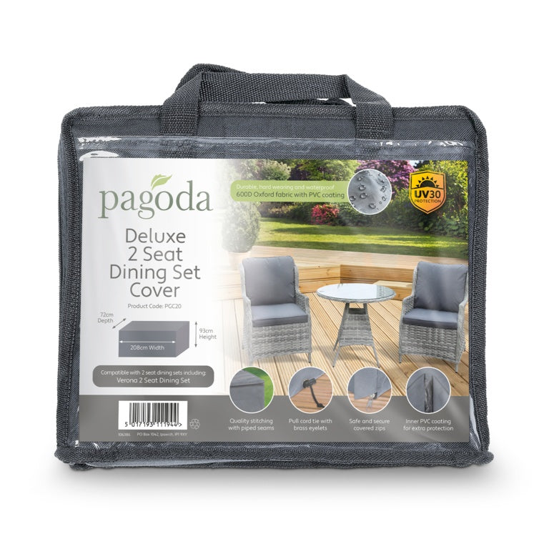 Pagoda Deluxe 2 Seat Dining Set Cover
