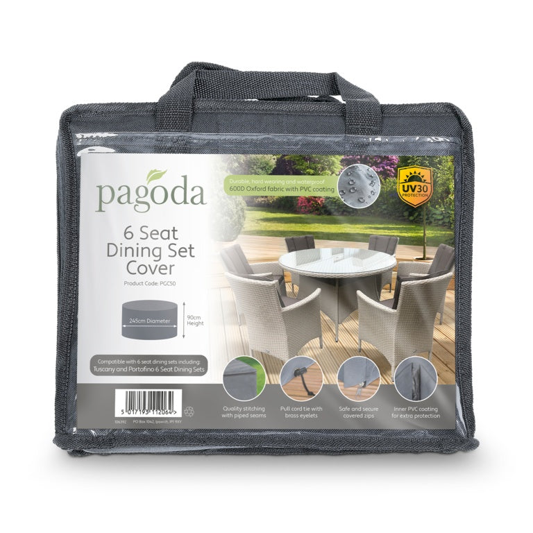 Funda para juego de comedor Pagoda de 6 asientos