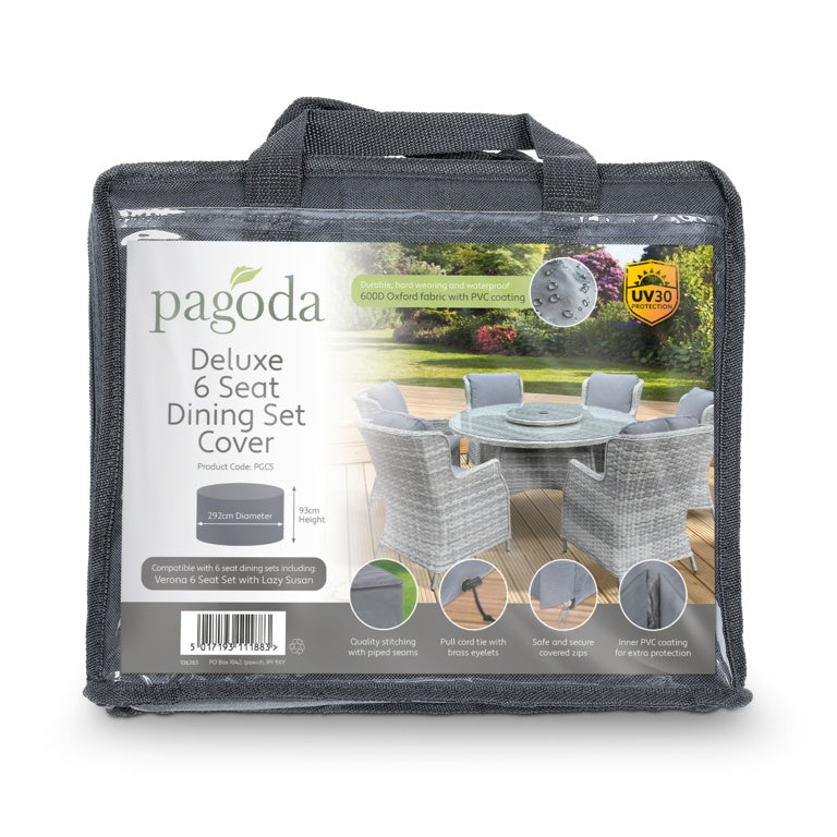 Funda para juego de comedor Pagoda Deluxe de 6 asientos