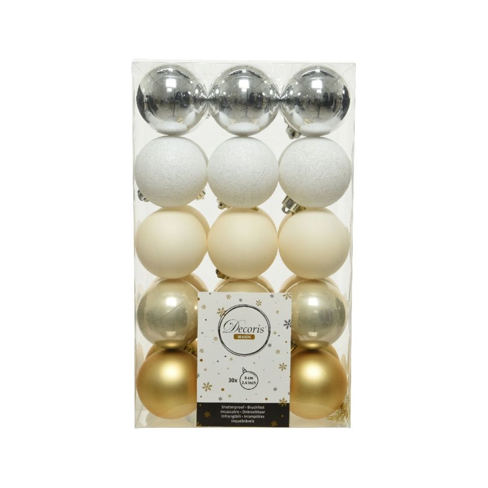 Kaemingk Shatterproof Baubles Assorted