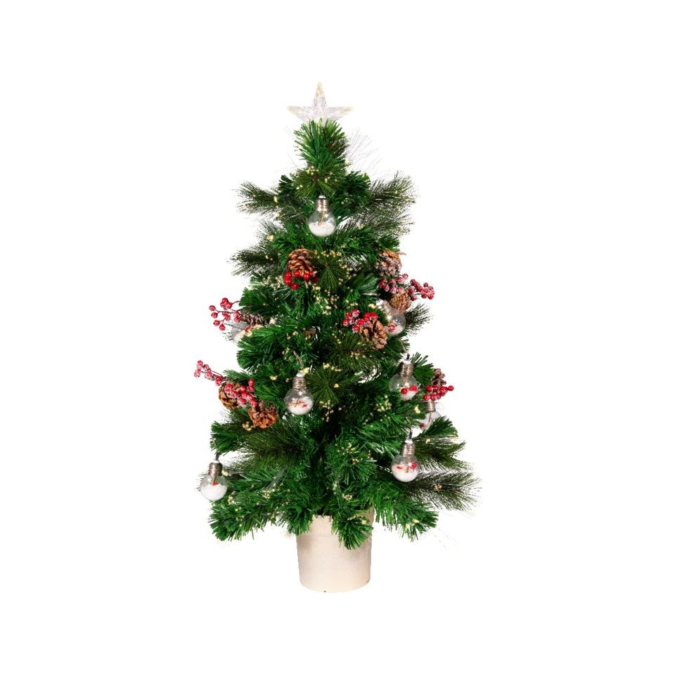 Kaemingk Paris Fibre Optic Tree Snowy Warm White