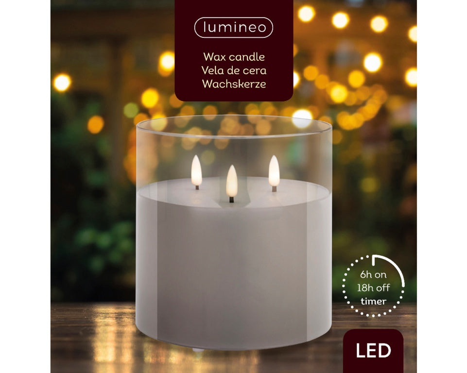 Lumineo 3 LED Indoor Wick Candle