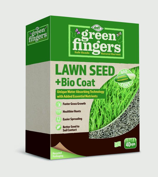 GREEN FINGERS Lawn Seed + Bio Coat