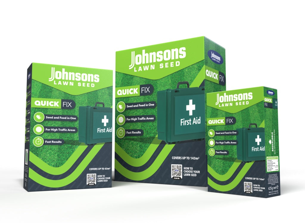 Solution rapide pour les semences de pelouse Johnsons avec Growmore