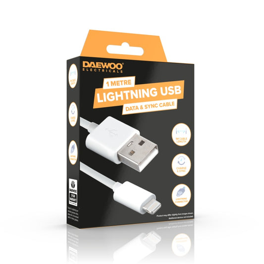 Daewoo 1m USB-A To 8 Pin Lightning 1a