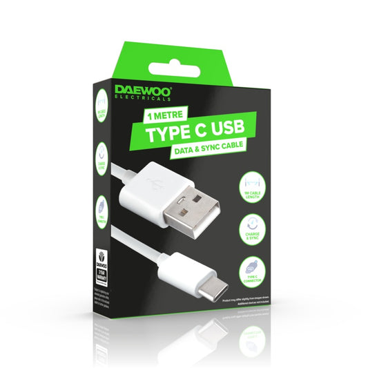 Daewoo 1m USB-A To USB-C Cable