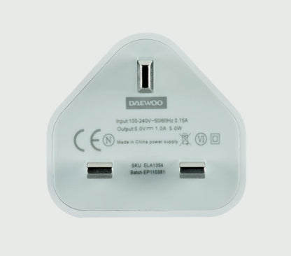 Daewoo Single USB Mains Charger