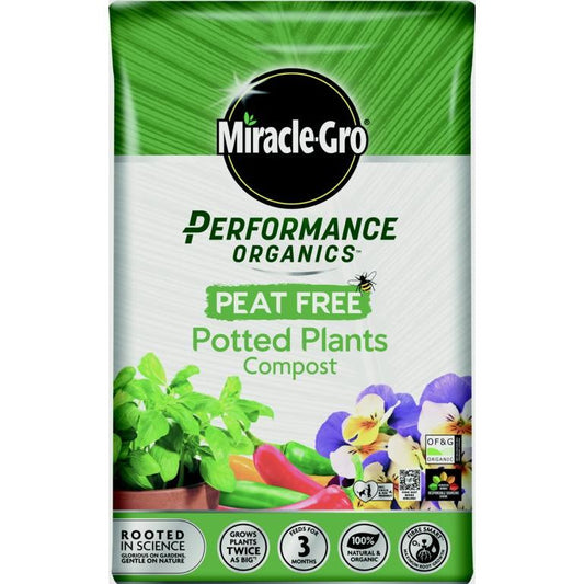 Abono orgánico para plantas en maceta sin turba Miracle-Gro® Performance