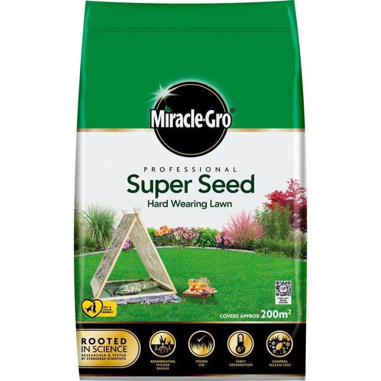 Césped profesional Super Seed resistente de Miracle-Gro®