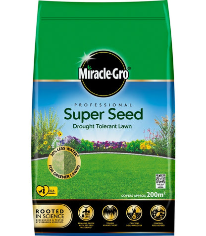 Césped profesional tolerante a la sequía con súper semillas Miracle-Gro®