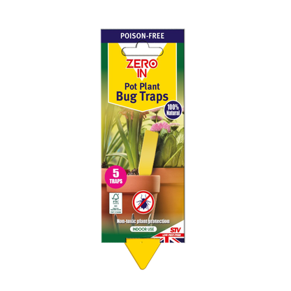 Zero In Pot Plant Bug Traps - 5 Pack