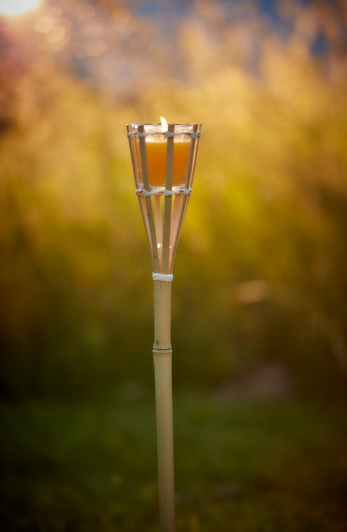 Zero In Bamboo Torch With Citronella Candle (Mango)