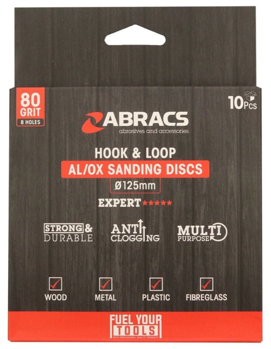 Abracs Paquete de discos de gancho y bucle 10 125 mm x 80 g