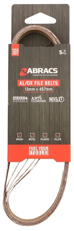 Abracs AL/OX File Belts 13mm x 457mm Pack 5