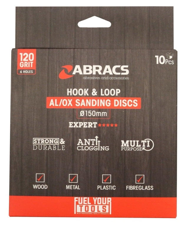 Abracs Hook & Loop Disc Pack 10 150mm