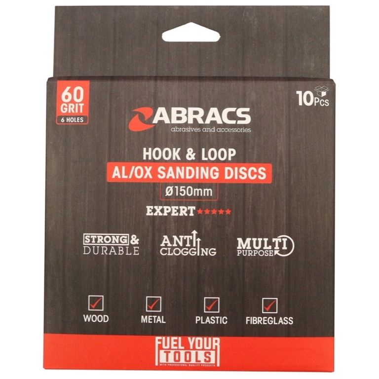 Abracs Hook & Loop Disc Pack 10 150mm x 60g