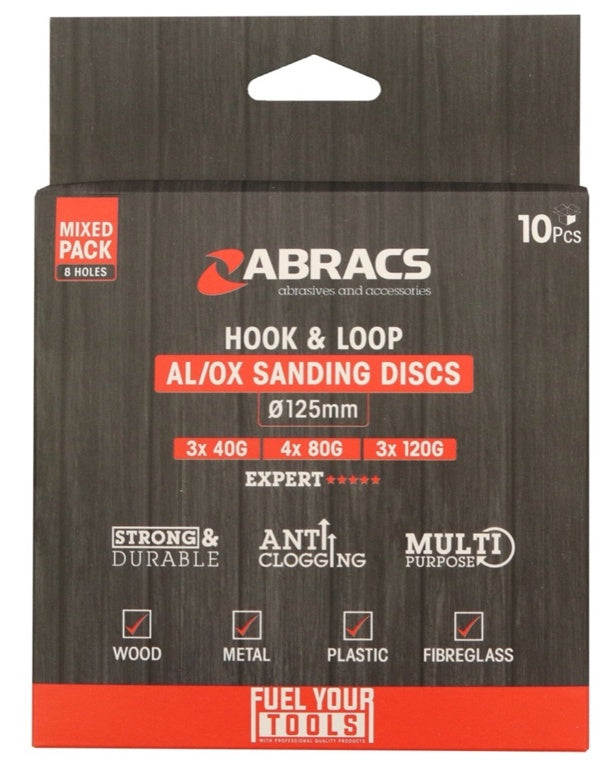 Abracs Crochet &amp; Boucle Disque Pack 10 125mm