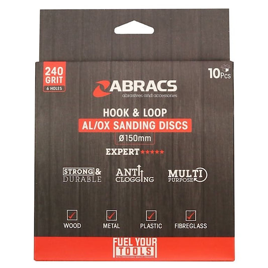 Abracs Hook & Loop Disc Pack 10 150mm x 240g