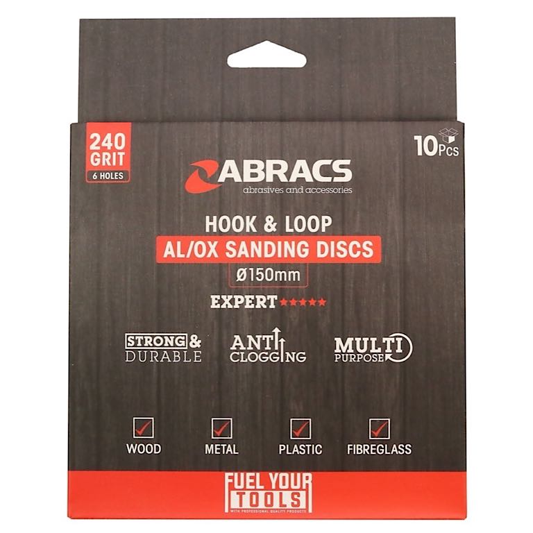 Abracs Hook & Loop Disc Pack 10 150mm x 240g