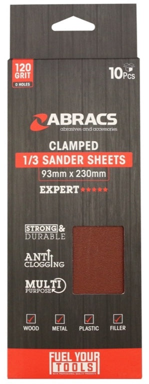 Abracs Orbital Clamped Sander Sheets 93 x 230mm