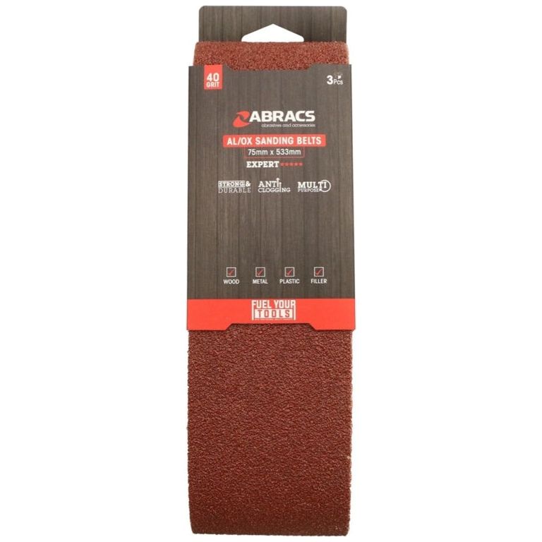 Abracs AL/OX Bande abrasive 75 mm x 533 mm grain 40