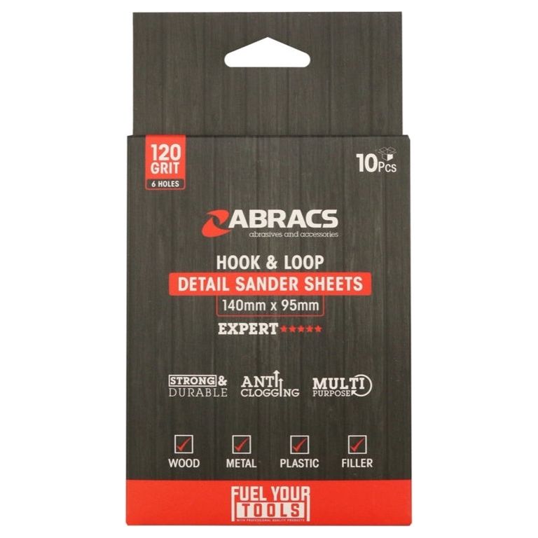 Abracs Detail Sanding Sheets 95mm x 140mm