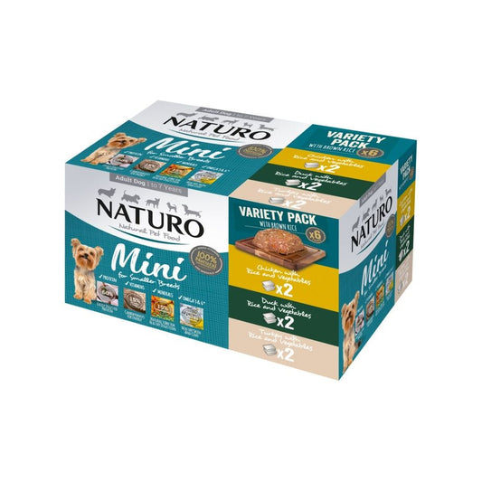 Naturo Dog Mini Variety Pack With Brown Rice 150g