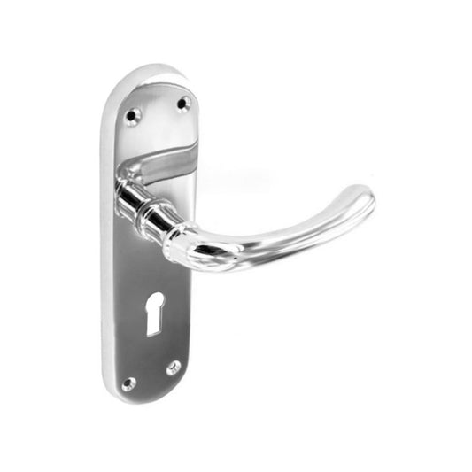 Smiths Architectural Rosa Lock Lever On Back Plate CP
