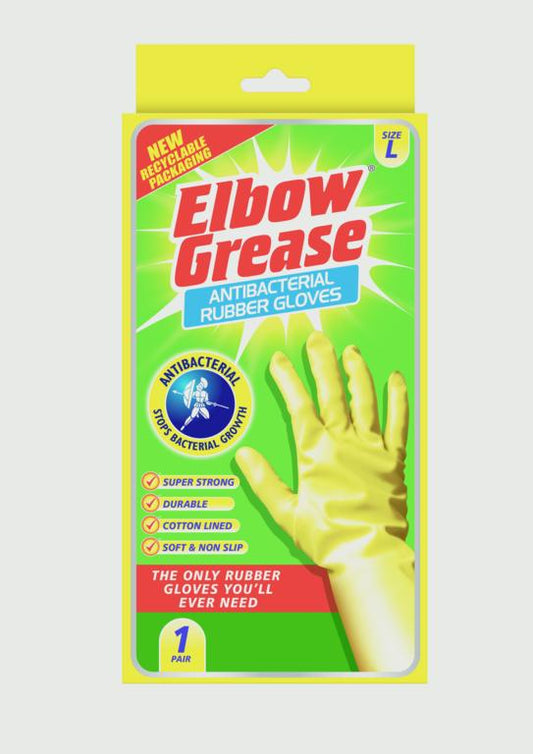 Guantes de goma antibacterias para codos, talla grande 