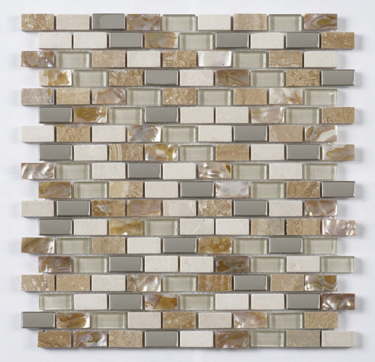 Verona Cream Mix Mini Brick Mosaic