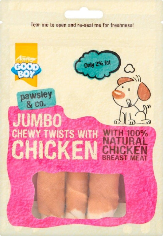 Good Boy Jumbo Chewy Twists With Chicken