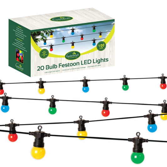Guirnalda de luces conectables con 20 bombillas GardenKraft