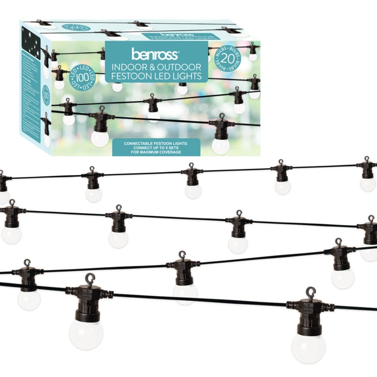 Guirnalda de luces conectables con 20 bombillas GardenKraft