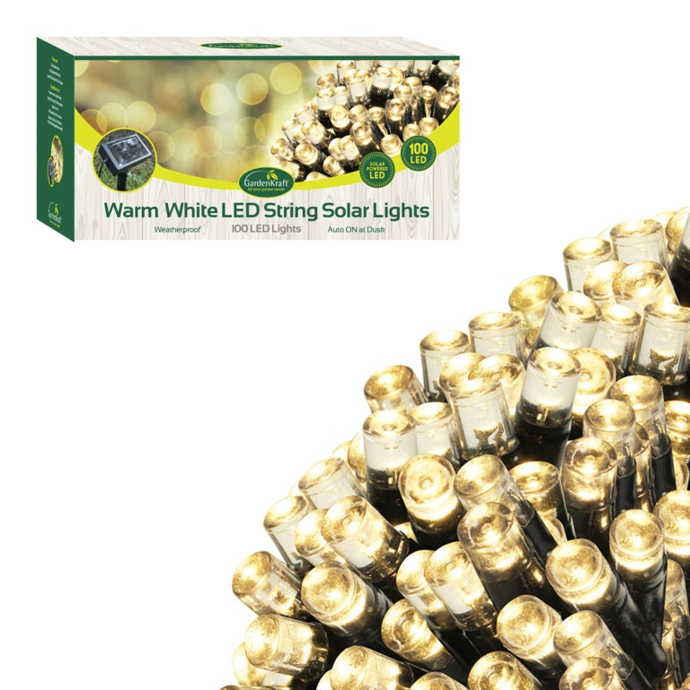 GardenKraft 100 LED Solar String Lights