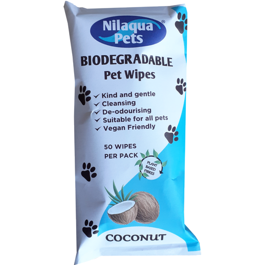 Toallitas biodegradables para mascotas Nilaqua