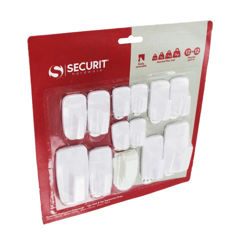 Securit Removable Square Hook & Strips