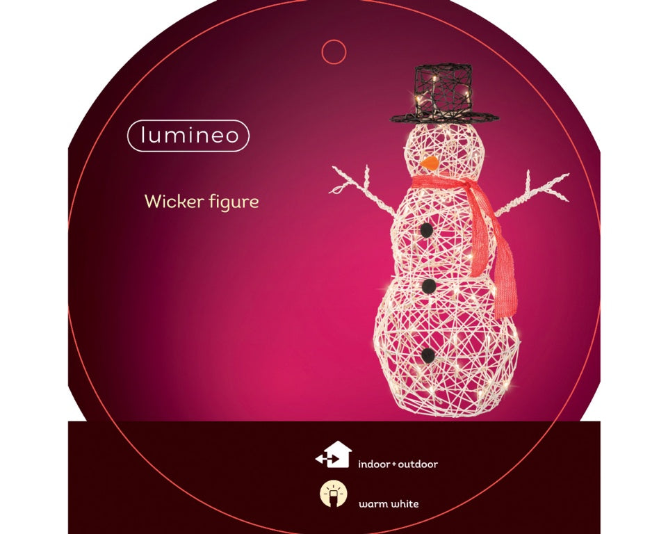 Lumineo LED Wicker Snowman