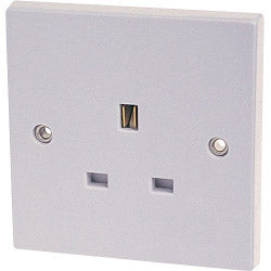 Securlec 1 Gang Unswitched Socket