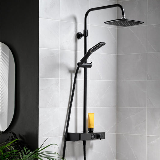 Triton Push ButtonThermostatic Mixer Shower Matte Black