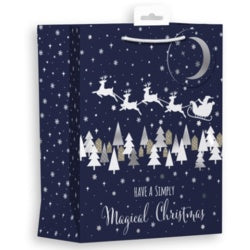 Ig Design Midnight Santa Landscape Gift Bag