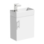 SP Rydal Wall Hung Mini Cabinet & Basin White 410mm