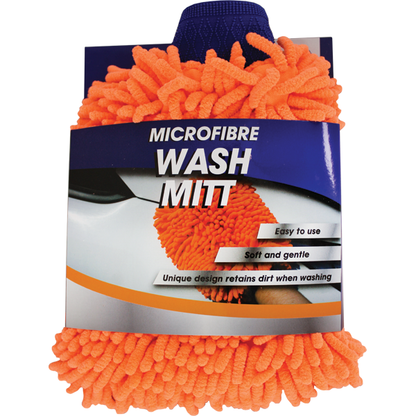 Nova Orange Chenile Noodle Wash Mitt