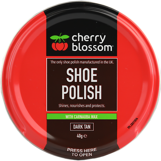 Cherry Blossom Shoe Polish Dark Tan 40g