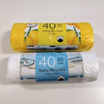 Tidyz Fragranced Jumbo Swing Bin Liners Pack 40
