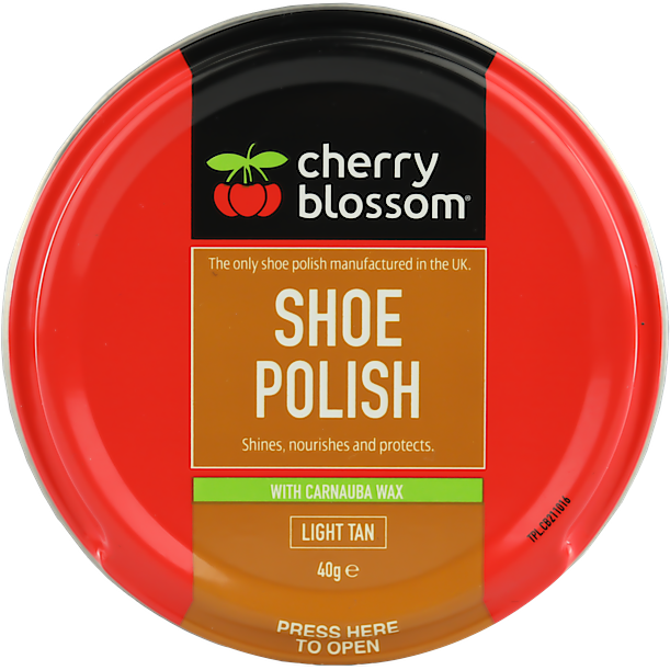 Cherry Blossom Shoe Polish Light Tan 40g