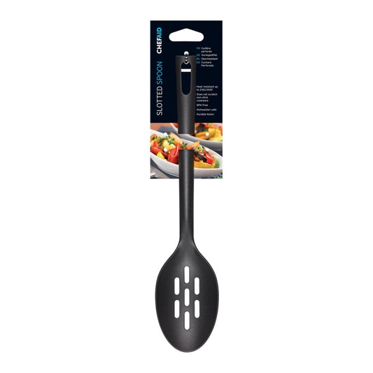 Chef Aid Black Slotted Spoon