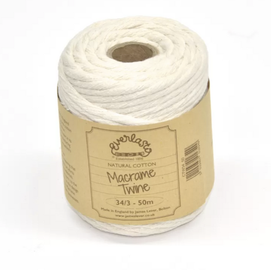 Ficelle pour macramé en coton Everlasto 34/3 Nat