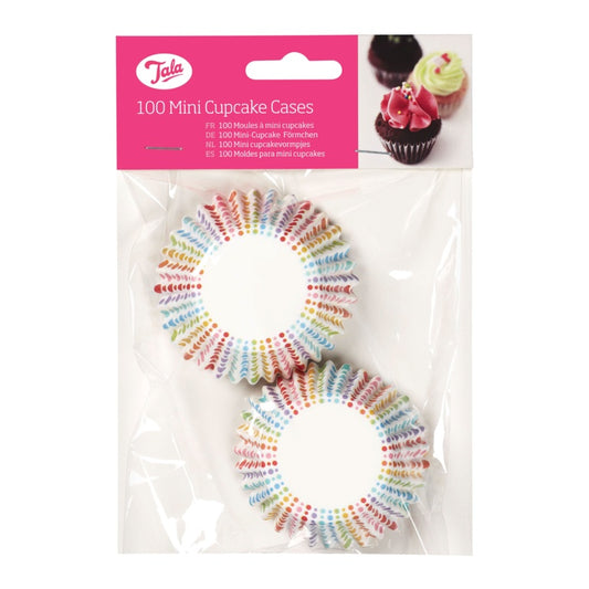 Caissettes à mini cupcakes Tala Rainbow Dotty