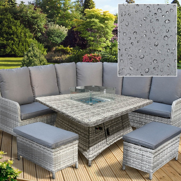 Pagoda Verona Large Corner Set With Firepit Table