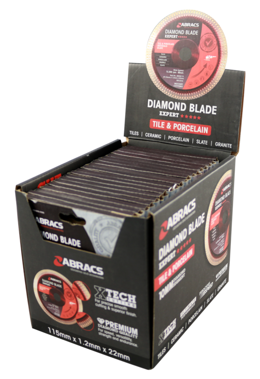 Abracs X-Tech Tile Blades 115mm x 1.2mm x 22.23mm (Stand of 20 Blades)